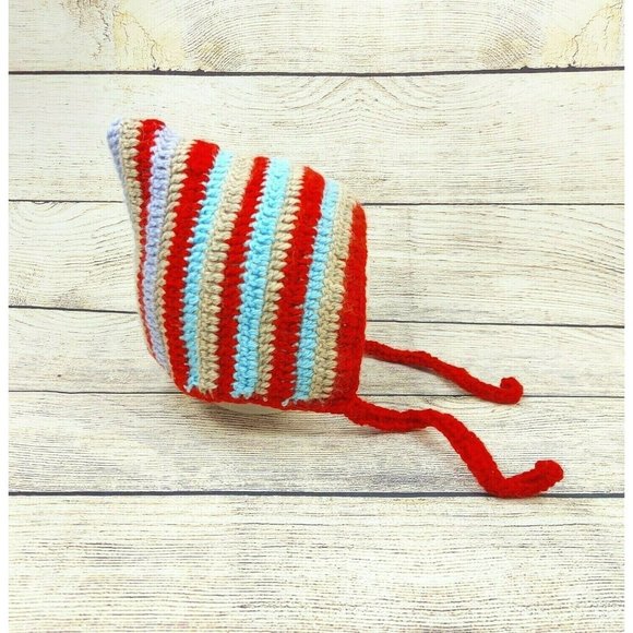 Young Child Hat Baby Knitted Winter Wool Cap Handmade Toddler Crochet Bonnet - Picture 5 of 11
